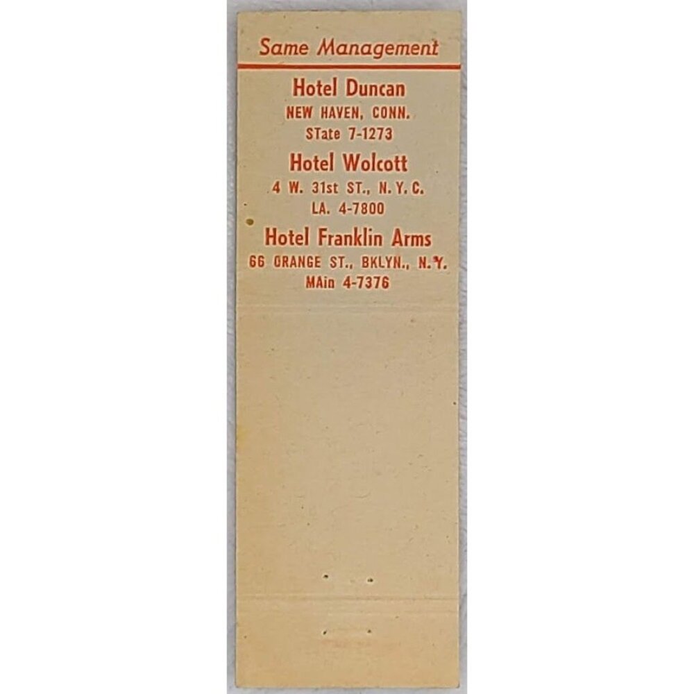 Front Strike Matchbook Cover Hotel Hartford Hartford CT Connecticut - Picture 3 of 5